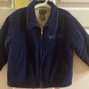 Children Place kids faux fur lining full zip corduroy jacket